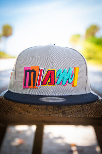 Miami Heat City Edition 9FIFTY White New Era Fits Snapback Hat by Devious Elements Apparel