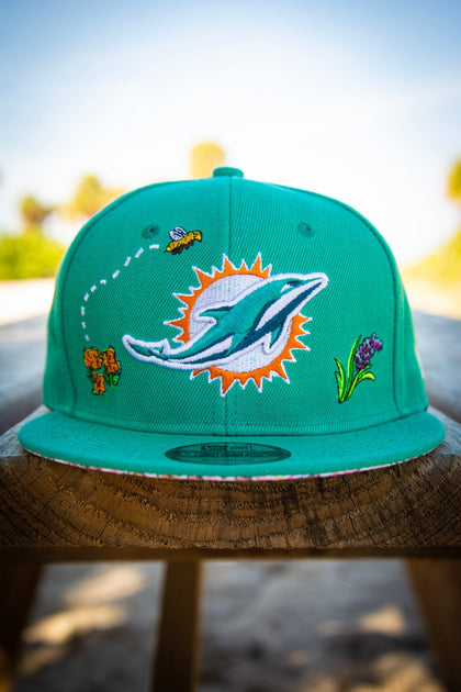 Miami Dolphins AFC White Teal 9FIFTY New Era Fits Snapback Hat by Devious Elements Apparel