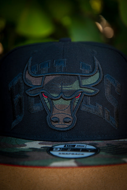 New Era Curved Brim 9FORTY All Over Camo Chicago Bulls NBA Camouflage and  Black Adjustable Cap