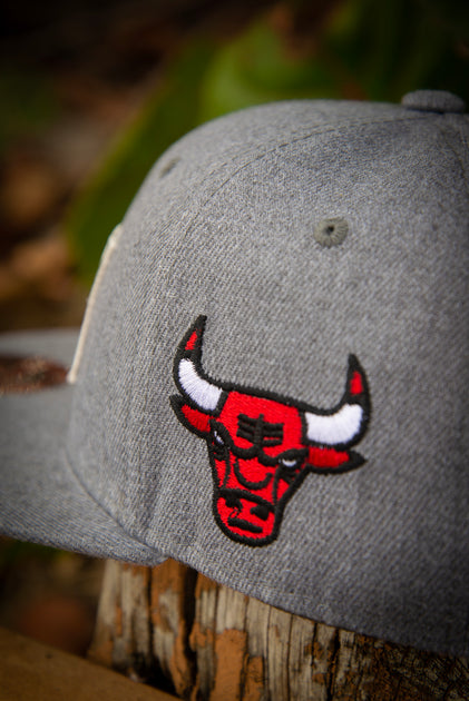 Chicago Bulls NBA Logo Background Heather Snapback Hat by Devious Elements Apparel