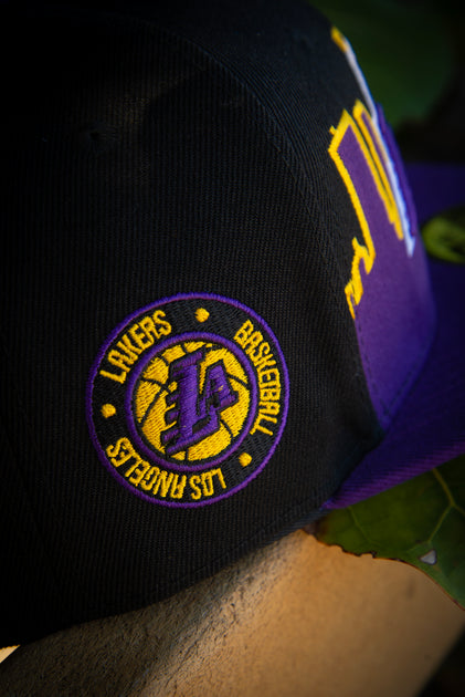 Los Angeles Lakers Jersey Style Mitchell & Ness Snapback Hat by Devious Elements Apparel