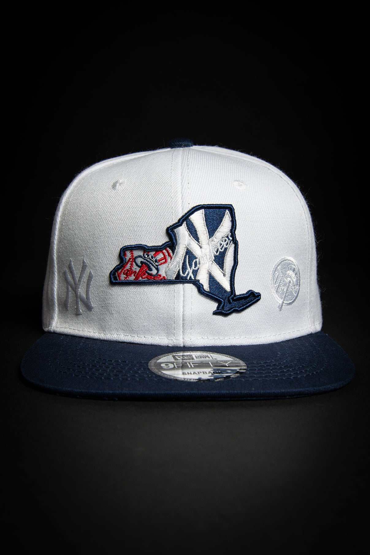 New York Yankees Blue Tie Dye 9FIFTY New Era Fits Trucker Snapback Hat by Devious Elements Apparel