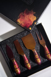 Golden Ember Stainless Steel Epoxy Resin Dipped 4Pcs Utensils Set