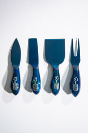 Blue Sky Stainless Steel Epoxy Resin Dipped 4Pcs Utensils Set