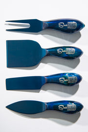 Blue Sky Stainless Steel Epoxy Resin Dipped 4Pcs Utensils Set