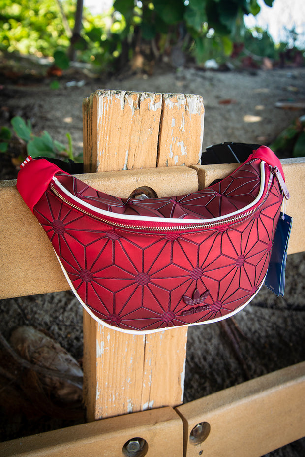 Adidas 3D Geometric Mesh Red Small Fanny Pack