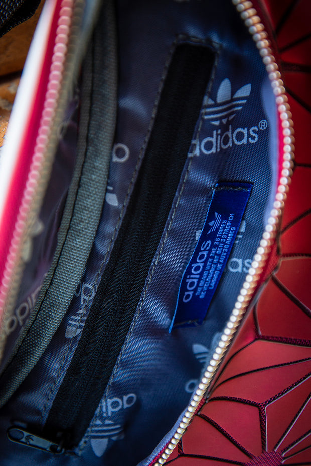 Adidas 3D Geometric Mesh Red Small Fanny Pack