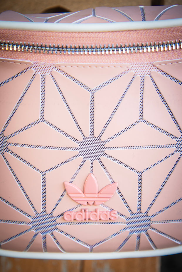 Adidas 3D Geometric Mesh Pink Small Fanny Pack