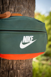 Nike Sling Simple Solid Waist Bag Fanny Pack Green Orange