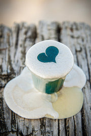 Cafecito Love Shot Mini Statue Green Gold White Espuma