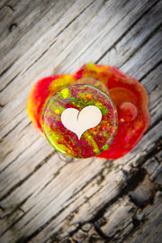 Cafecito Love Shot Mini Statue Tie Dye Rainbow Espuma B