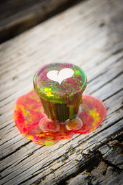 Cafecito Love Shot Mini Statue Tie Dye Rainbow Espuma A