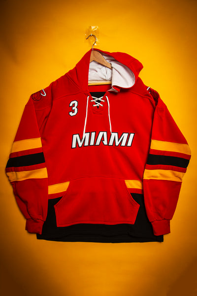 Miami Heat 3 Wade Superior Lacer Pullover Hoodie