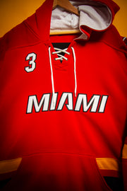 Miami Heat 3 Wade Superior Lacer Pullover Hoodie