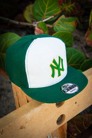 New York Yankees Texture Green White Gold 9Fifty New Era Fits Snapback Hat