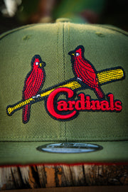 St. Louis Cardinals Army Red 1934 Throwback 9Fifty New Era Fits Snapback Hat