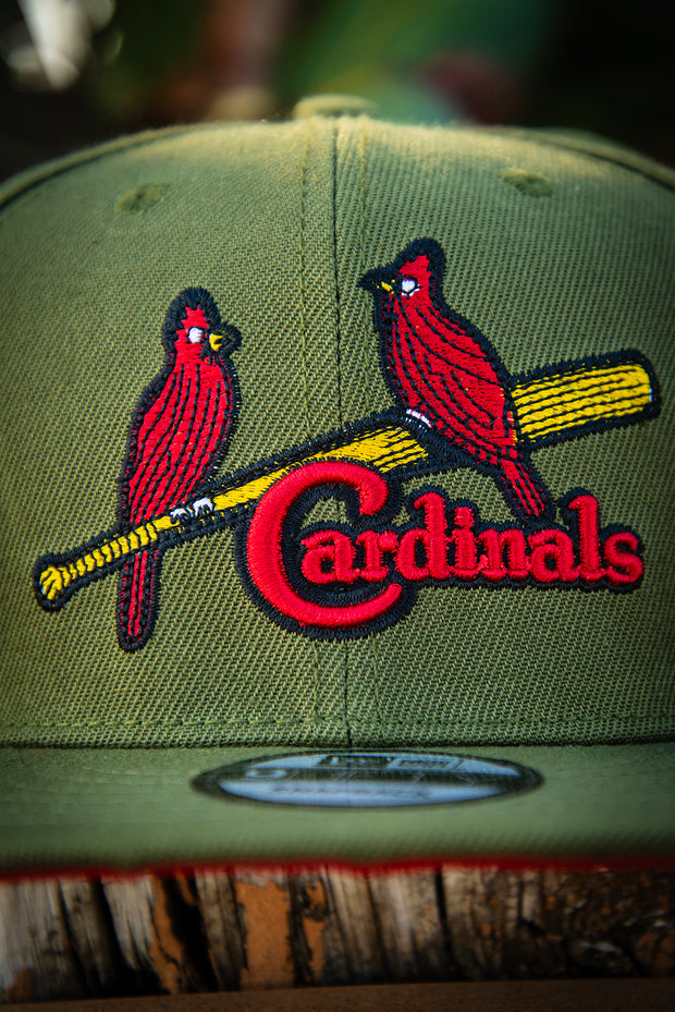 St. Louis Cardinals Army Red 1934 Throwback 9Fifty New Era Fits Snapback Hat