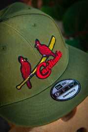 St. Louis Cardinals Army Red 1934 Throwback 9Fifty New Era Fits Snapback Hat