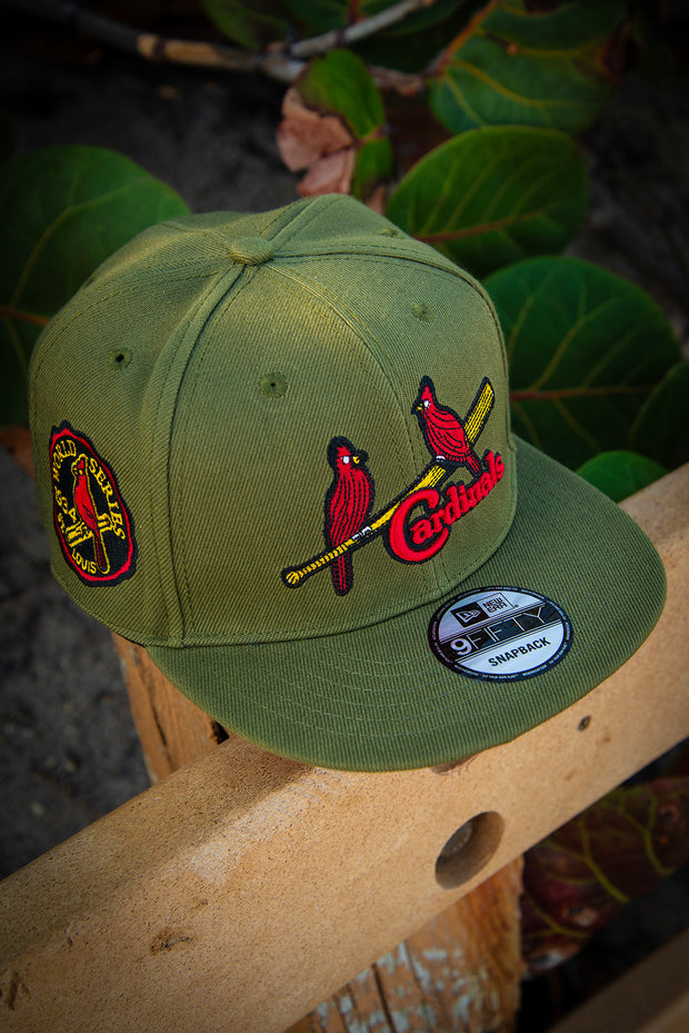 St. Louis Cardinals Army Red 1934 Throwback 9Fifty New Era Fits Snapback Hat