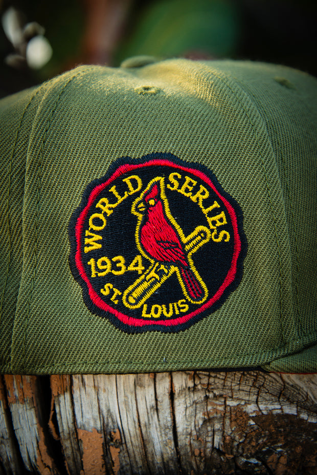 St. Louis Cardinals Army Red 1934 Throwback 9Fifty New Era Fits Snapback Hat