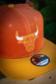 Chicago Bulls All Mustard Orange 9Forty New Era Fits Snapback Hat