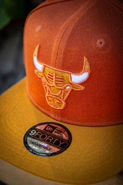 Chicago Bulls All Mustard Orange 9Forty New Era Fits Snapback Hat