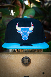 Chicago Bulls Purple Teal Yellow Red Logo 9Forty New Era Fits Snapback Hat