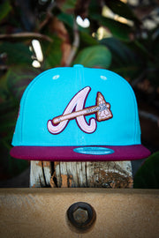 Atlanta Braves Teal Purple Pink 9Fifty New Era Fits Snapback Hat