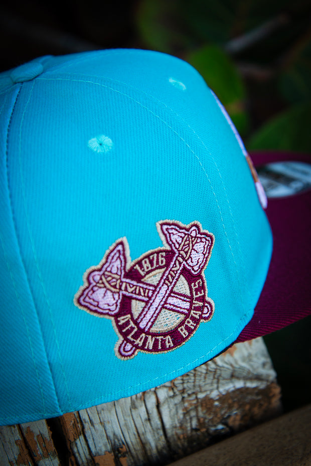 Atlanta Braves Teal Purple Pink 9Fifty New Era Fits Snapback Hat