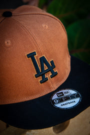 Los Angeles Dodgers Brown Black Bronze 9Fifty New Era Fits Snapback Hat