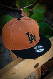 Los Angeles Dodgers Brown Black Bronze 9Fifty New Era Fits Snapback Hat