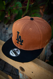 Los Angeles Dodgers Brown Black Bronze 9Fifty New Era Fits Snapback Hat