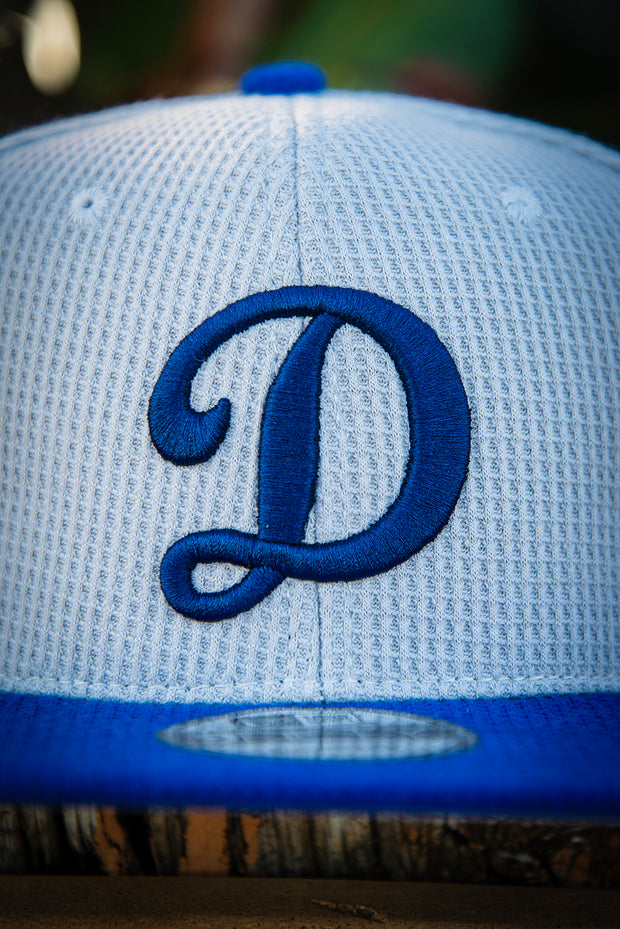 Los Angeles Dodgers Big D Texture Grey 9Fifty New Era Fits Snapback Hat