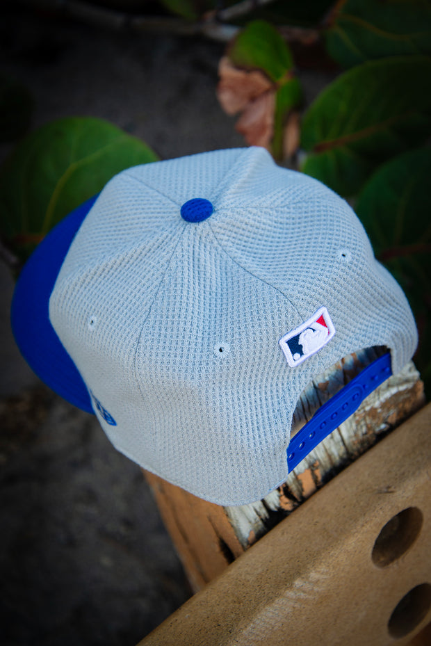 Los Angeles Dodgers Big D Texture Grey 9Fifty New Era Fits Snapback Hat