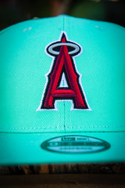 Los Angeles Angels Teal Pink 50th 9Fifty New Era Fits Snapback Hat