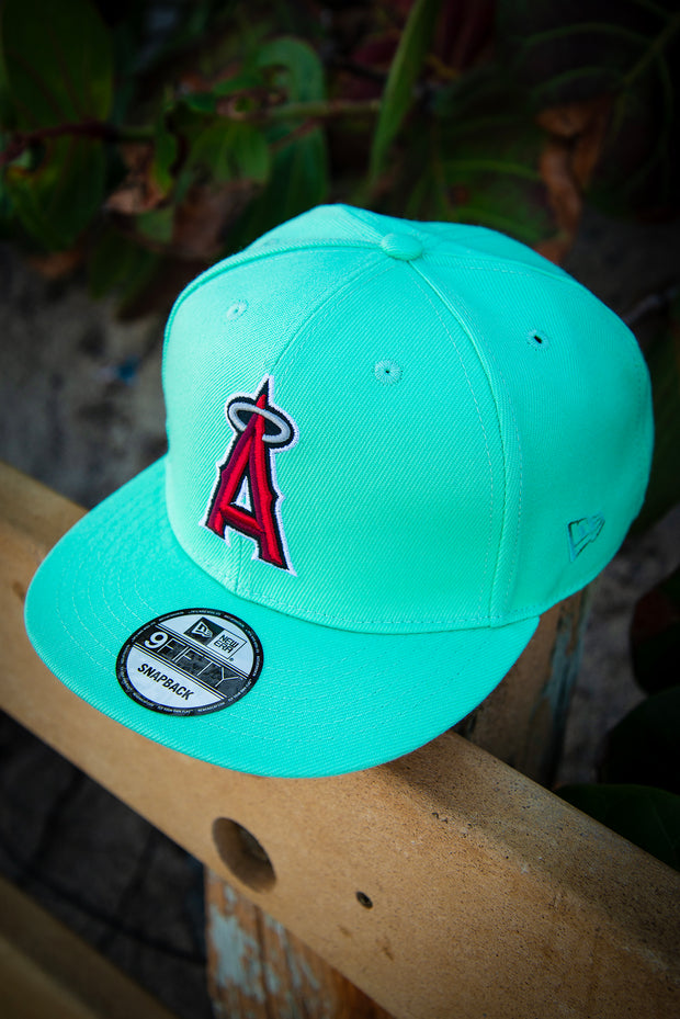 Los Angeles Angels Teal Pink 50th 9Fifty New Era Fits Snapback Hat