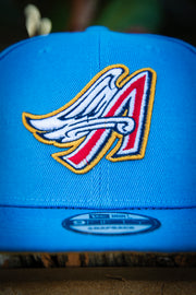 Los Angeles Angels Big A Wings Blue Tan 9Fifty New Era Fits Snapback Hat