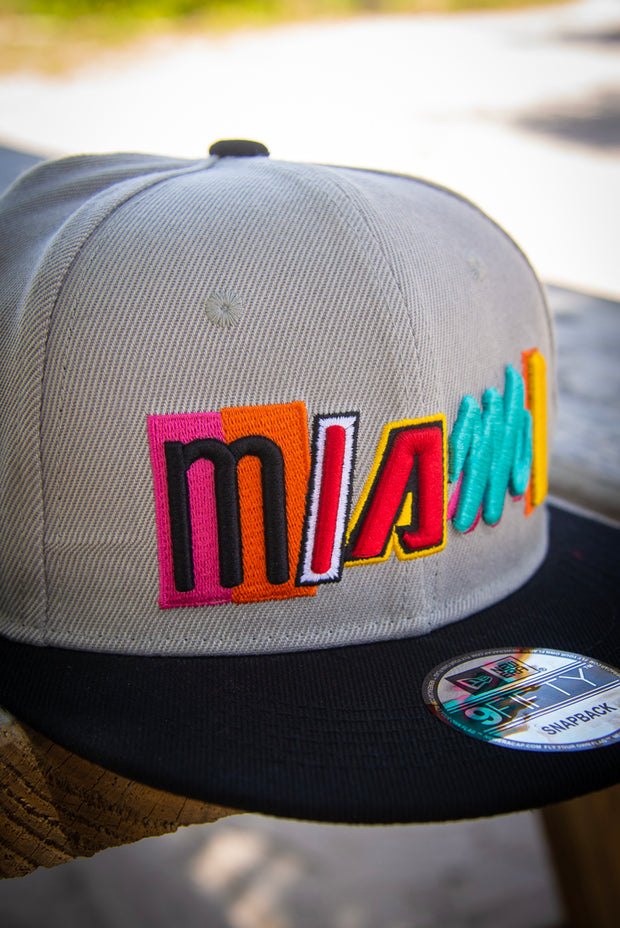 Miami Heat City Edition 9FIFTY White New Era Fits Snapback Hat by Devious Elements Apparel