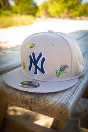 New York Yankees New Era Spring Color Two-Tone 59FIFTY Fitted Hat -  Cream/Light Blue