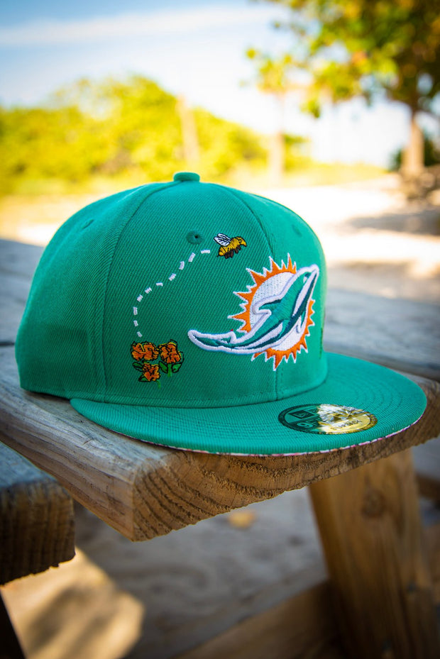 Spring Dolphins Era Hat Miami 9Fifty Fits New Snapback Floral Bee
