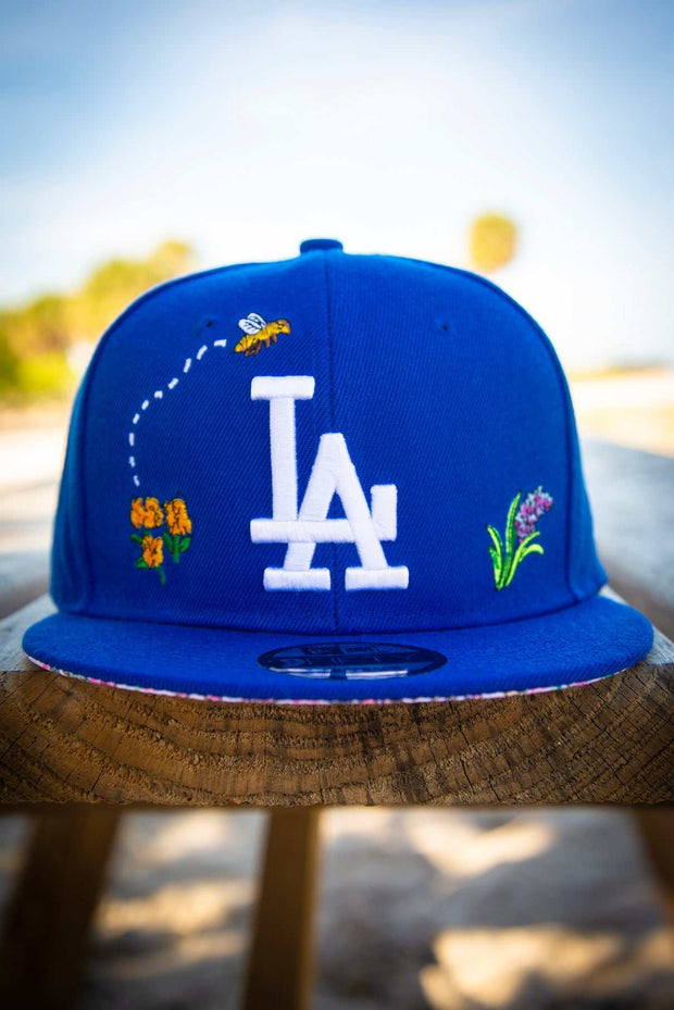 Pro Standard Dodgers Roses Snapback Hat in Royal Blue One Size | WSS