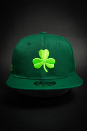 Boston Celtics Bright Green Clover 9Fifty New Era Fits Snapback Hat