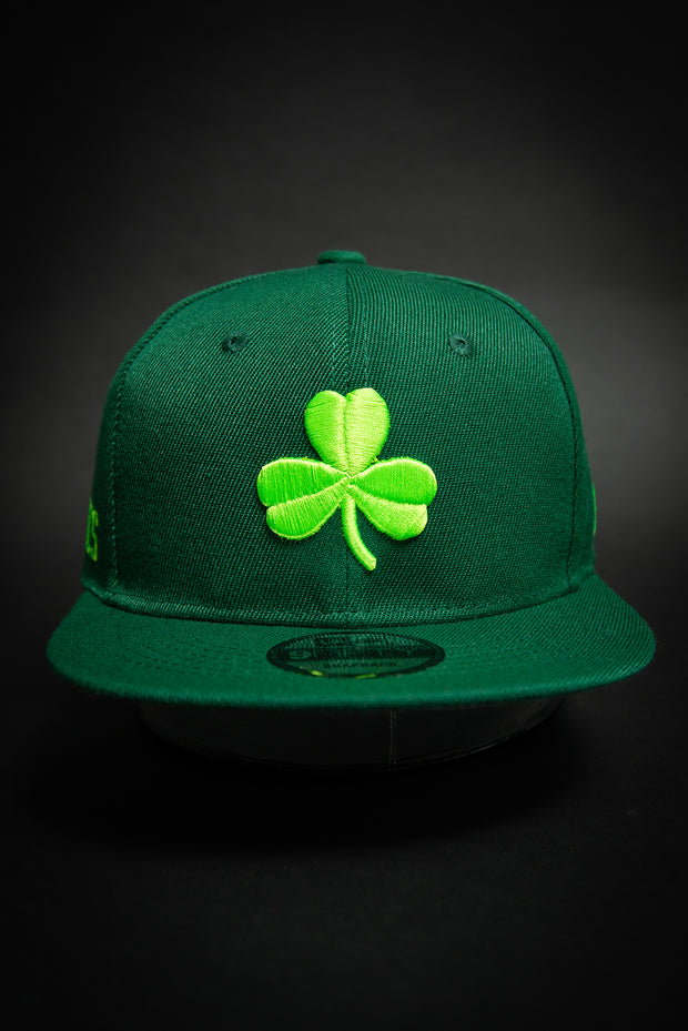 Boston Celtics Bright Green Clover 9Fifty New Era Fits Snapback Hat