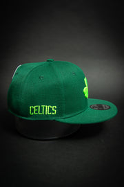 Boston Celtics Bright Green Clover 9Fifty New Era Fits Snapback Hat