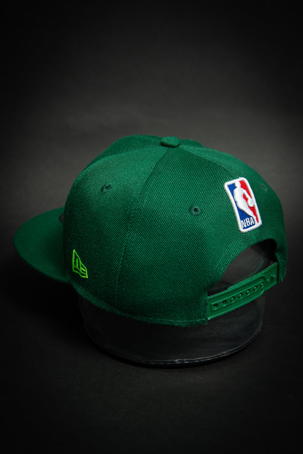 Boston Celtics Bright Green Clover 9Fifty New Era Fits Snapback Hat