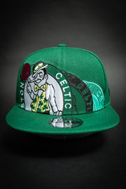 Boston Celtics Triple Stack Logo 9Fifty New Era Fits Snapback Hat