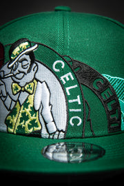 Boston Celtics Triple Stack Logo 9Fifty New Era Fits Snapback Hat