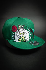 Boston Celtics Triple Stack Logo 9Fifty New Era Fits Snapback Hat