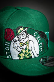 Boston Celtics Triple Stack Logo 9Fifty New Era Fits Snapback Hat