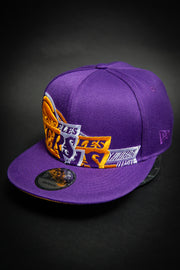 Los Angeles Lakers Triple Stack Logo 9Fifty New Era Fits Snapback Hat